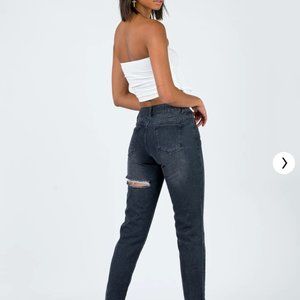 Princess Polly Angelo Mum Jeans Black